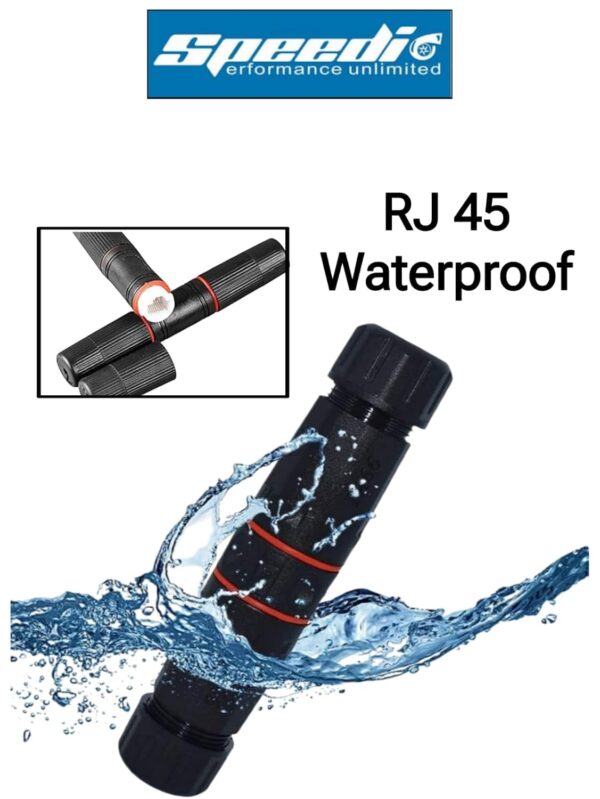 Speedio Waterproof RJ45 Ethernet Coupler – Rj45 Connector for Cat6, Cat5e, Cat5 Cables – Female to Female, High-Speed LAN Cable Extender, Lan Jointer