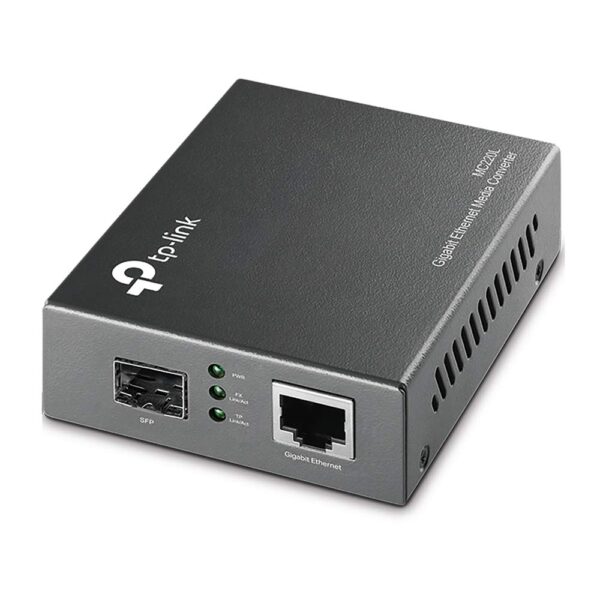 TP-Link MC220L Gigabit SFP Media Converter | 1000 Mbps RJ45 Port | IEEE 802.3ab 802.3z | Half-Duplex/Full-Duplex Transfer Mode | Long-Range Point-to-Point...