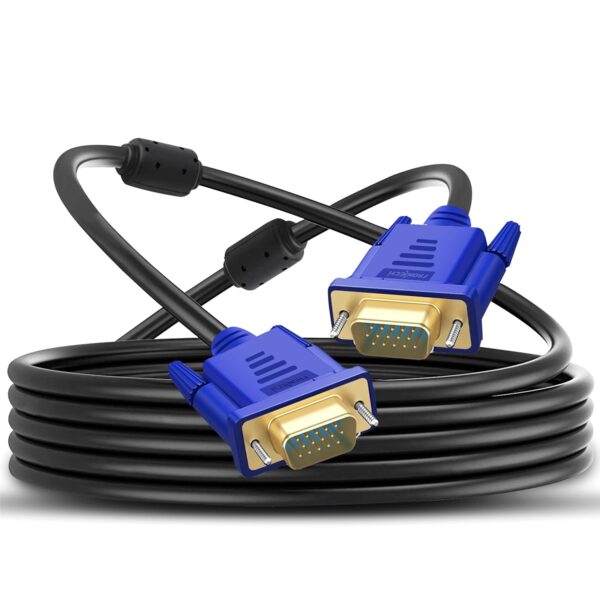 FRONTECH VGA Cable - 1.5M Length | Enhanced Signal Transmission for HD Audio/Video | Versatile Connectivity at Optimal Length | Universal Compatibility with