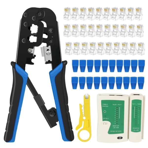 Complete FEDUS RJ45 Crimping Tool Kit for Ethernet Network